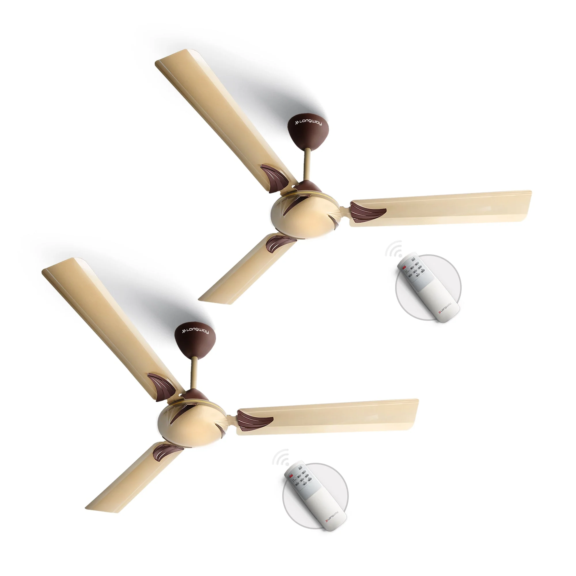 Longway Creta P2 1200 mm/48 inch Remote Controlled 3 Blade Anti-Dust Decorative Star Rated Ceiling Fan (Pack of 2) - Image 21