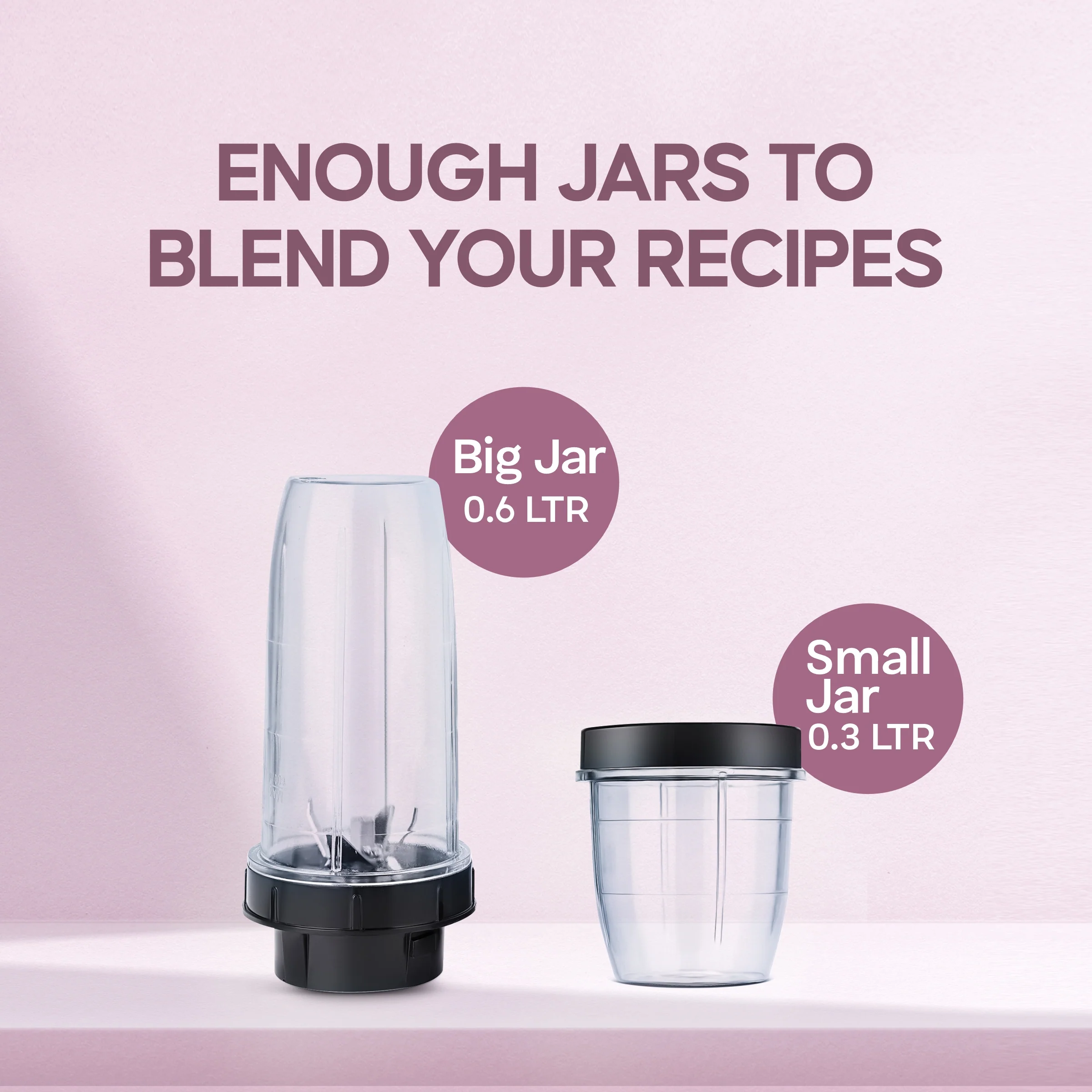 Longway Sage 500 Watt Juicer Mixer Grinder with 2 Jars for Grinding, Mixing, Juicing with Powerful Motor & Kwid 1100 Watt Dry Iron| 2 Years Warranty | (Gray & Black, 2 Jars, Combo Offer) - Image 5