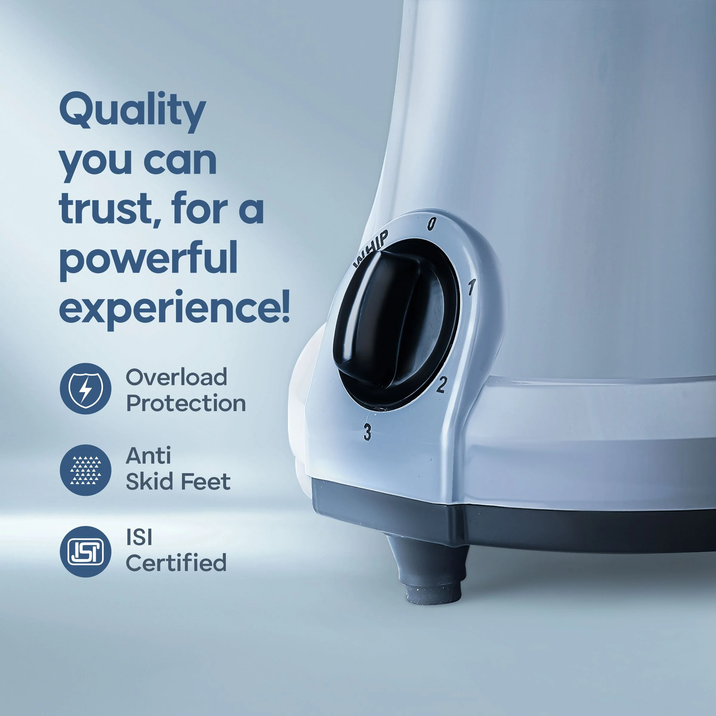 Longway Sage 500 Watt Juicer Mixer Grinder with 2 Jars for Grinding, Mixing, Juicing with Powerful Motor & Kwid 1100 Watt Dry Iron| 2 Years Warranty | (Gray & Black, 2 Jars, Combo Offer) - Image 6