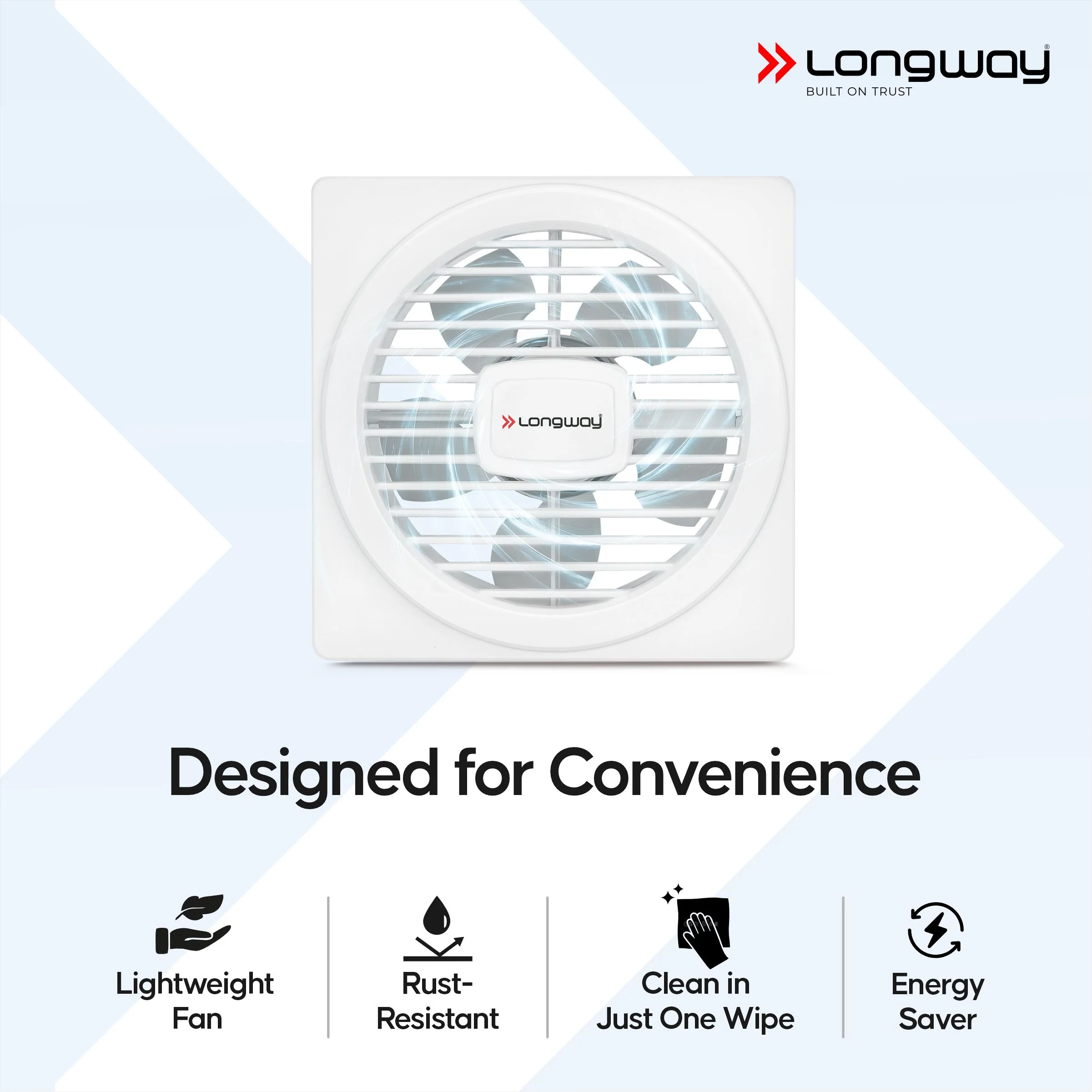 Longway Gusto 6 Inch 150 mm Energy Efficient Exhaust Fan | High Speed Powerful Motor | Noiseless Operation & Easy to Clean | Suitable for Bathroom, Kitchen, Office | 2 Years Warranty - Image 7