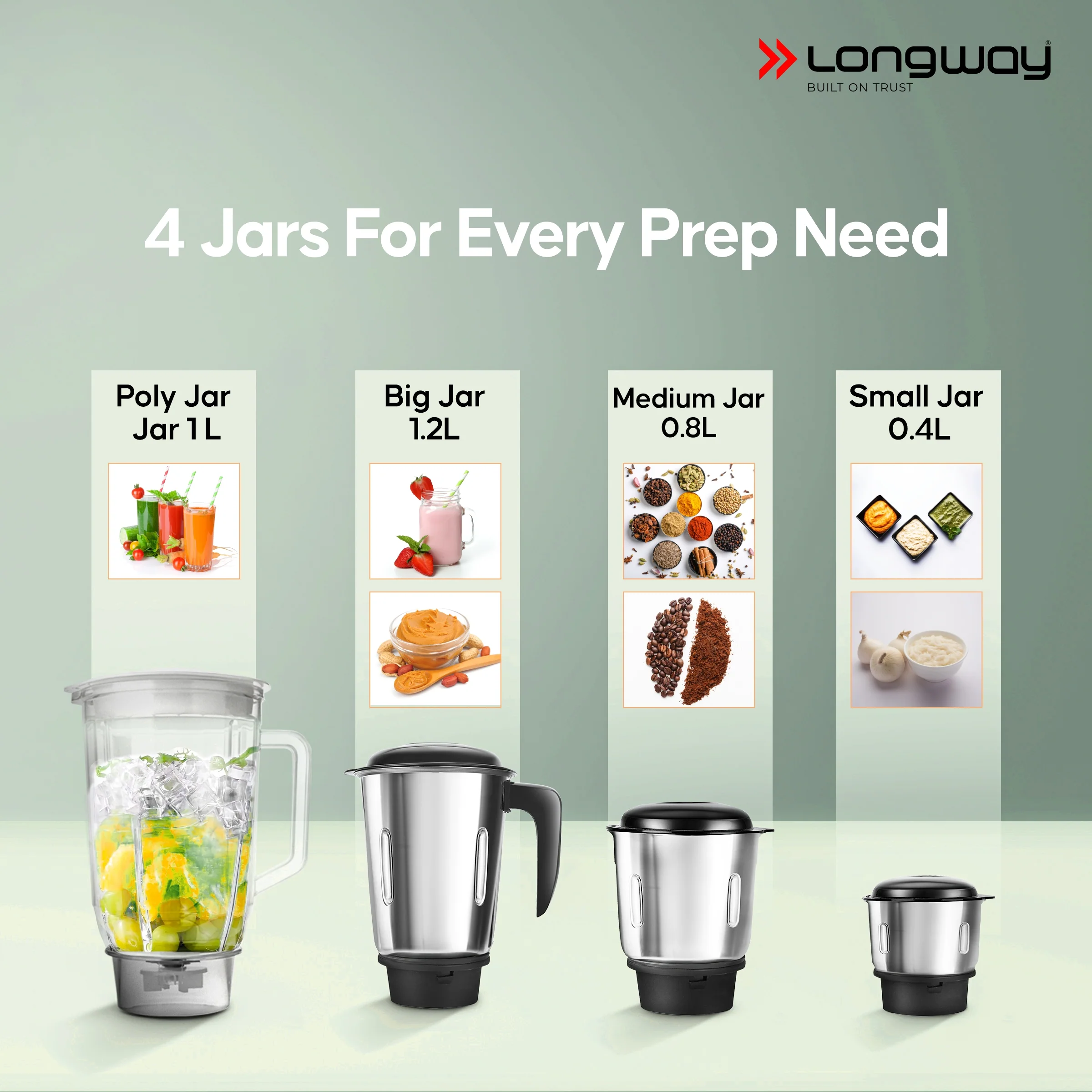 Longway Super Pro Juicer Mixer Grinder | Up to 700 - 750 Watt Powerful Motor | for Grinding, Mixing, Juicing | 2 Year Warranty - Image 15
