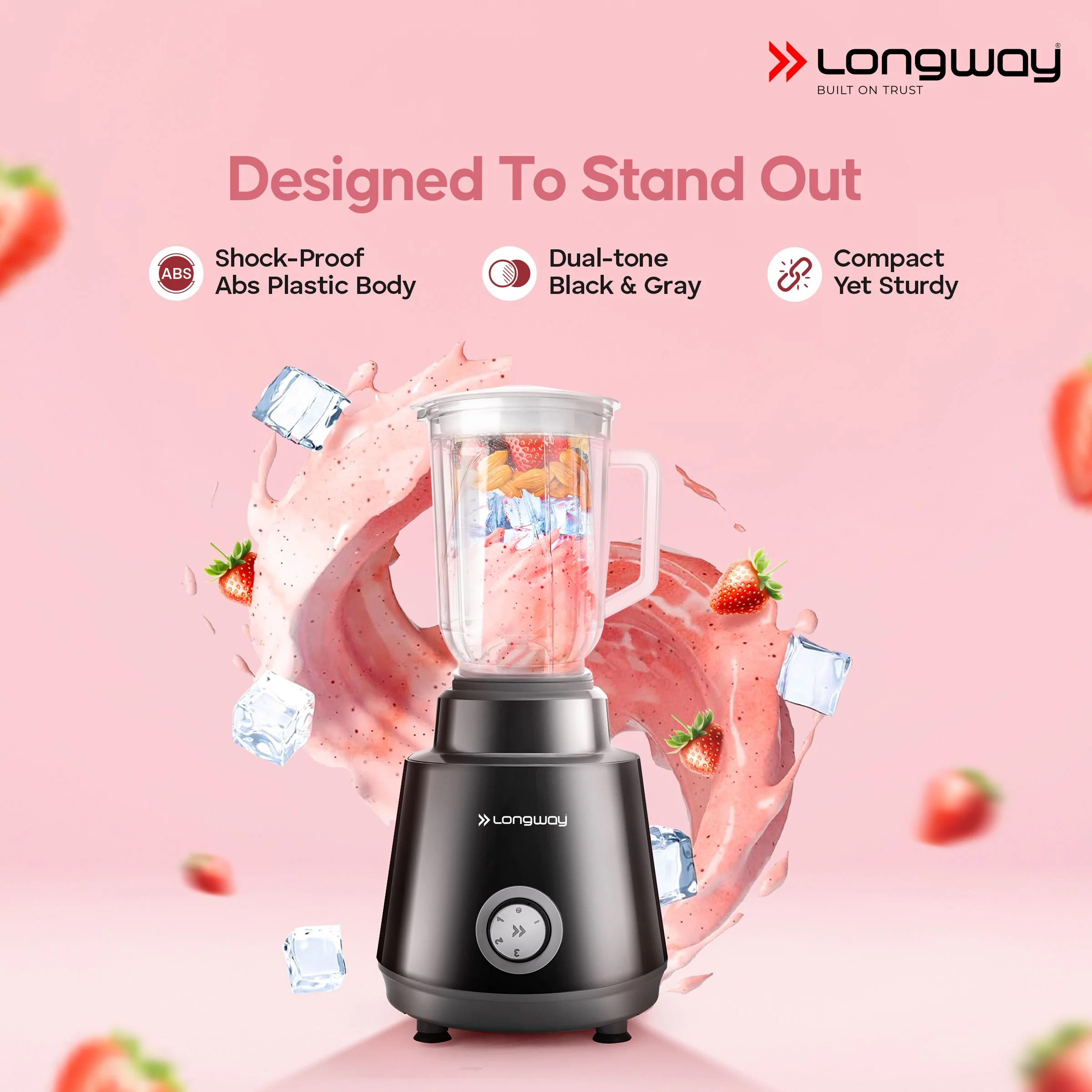 Longway Super Pro Juicer Mixer Grinder | Up to 700 - 750 Watt Powerful Motor | for Grinding, Mixing, Juicing | 2 Year Warranty - Image 4