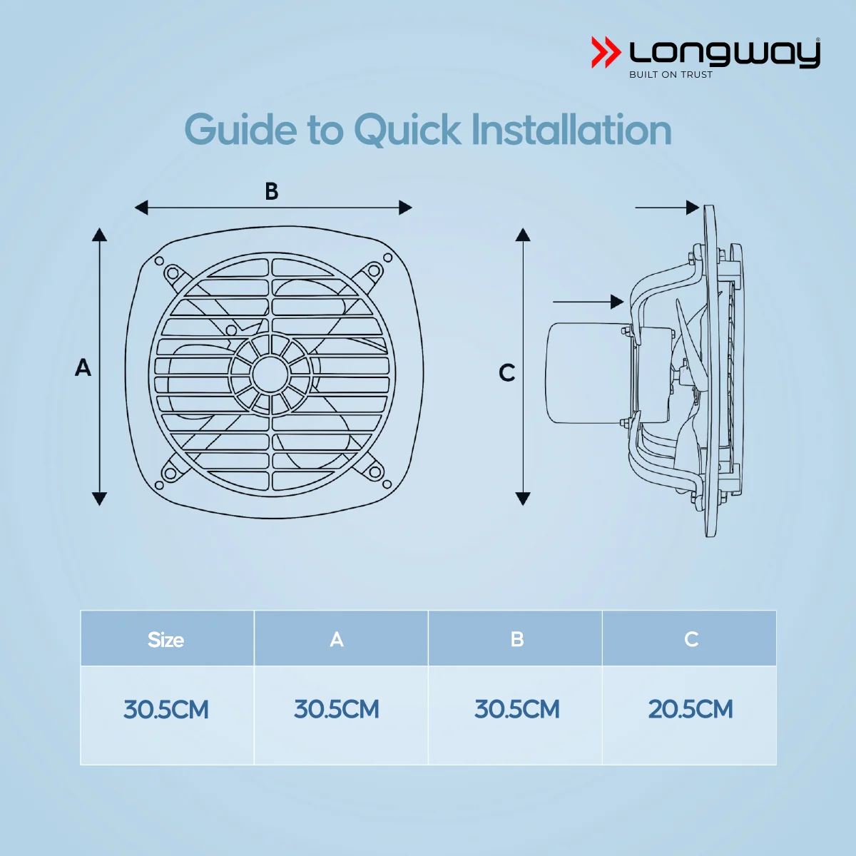 Longway Ventilo Energy Efficient Exhaust Fan | High Speed Powerful Motor | Low Noise Operation & Easy to Clean | Suitable for Bathroom, Kitchen, Office | 2 Years Warranty (Marble Black) - Image 9