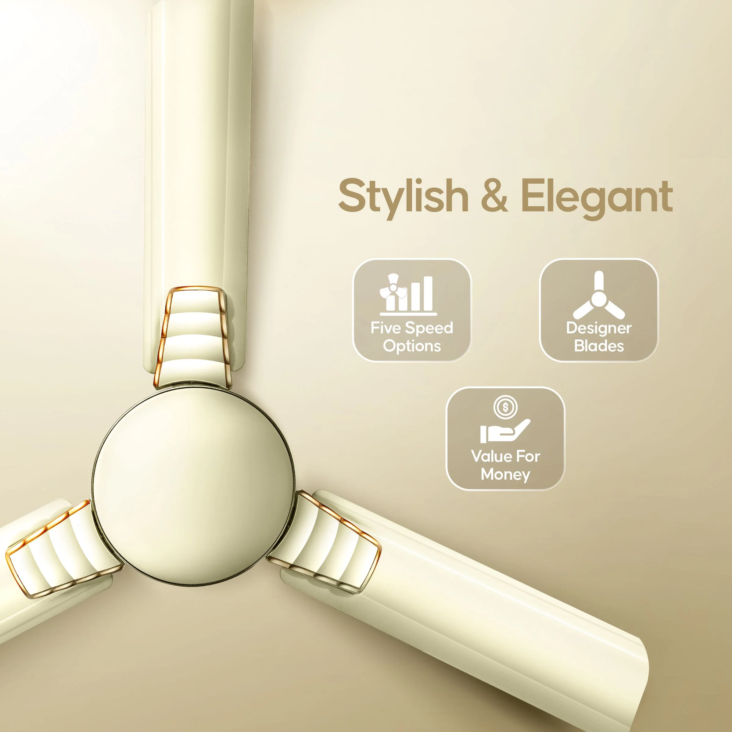 Longway Wave P2 1200 mm/48 inch 400 RPM Ultra High Speed 3 Blade Star Rated Anti-Dust Decorative Ceiling Fan (Pack of 2) - Image 14