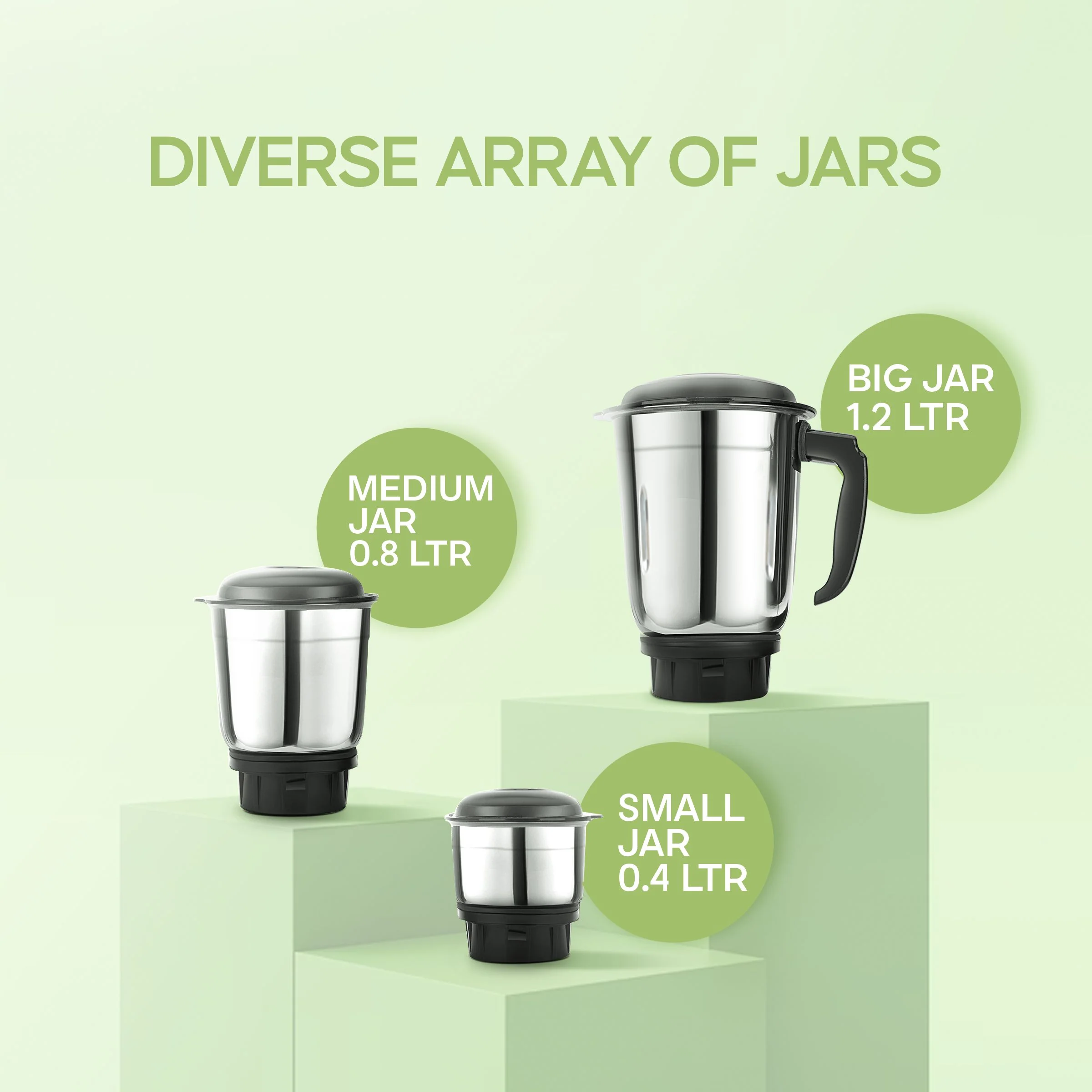 Longway Super Dlx Mixer Grinder with Kwid 1100W Dry Iron | Up to 700 Watt Powerful Motor | 3 Jars for Grinding, Mixing, Juicing | 2 Years Warranty (Black & Gray, Combo Offer) - Image 5