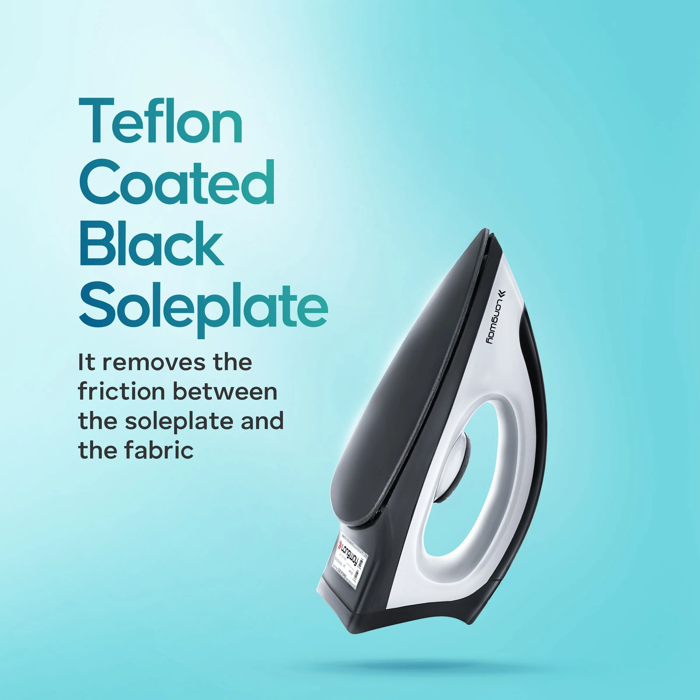 Longway Super Dlx Mixer Grinder with Kwid 1100W Dry Iron | Up to 700 Watt Powerful Motor | 3 Jars for Grinding, Mixing, Juicing | 2 Years Warranty (Black & Gray, Combo Offer) - Image 6