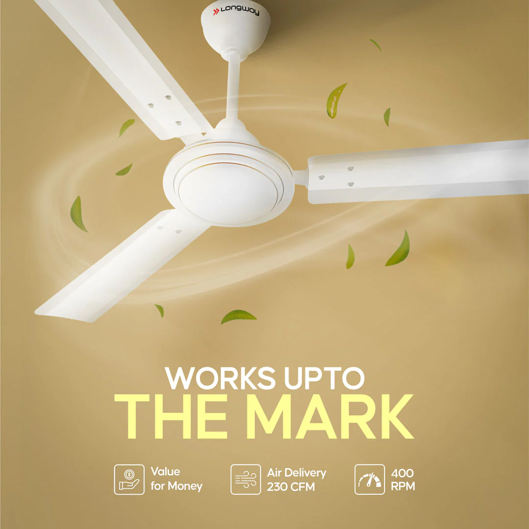 Longway Nexa P2 1200 mm/48 inch Ultra High Speed 3 Blade Anti-Dust Decorative Star Rated Ceiling Fan (Pack of 2) - Image 11