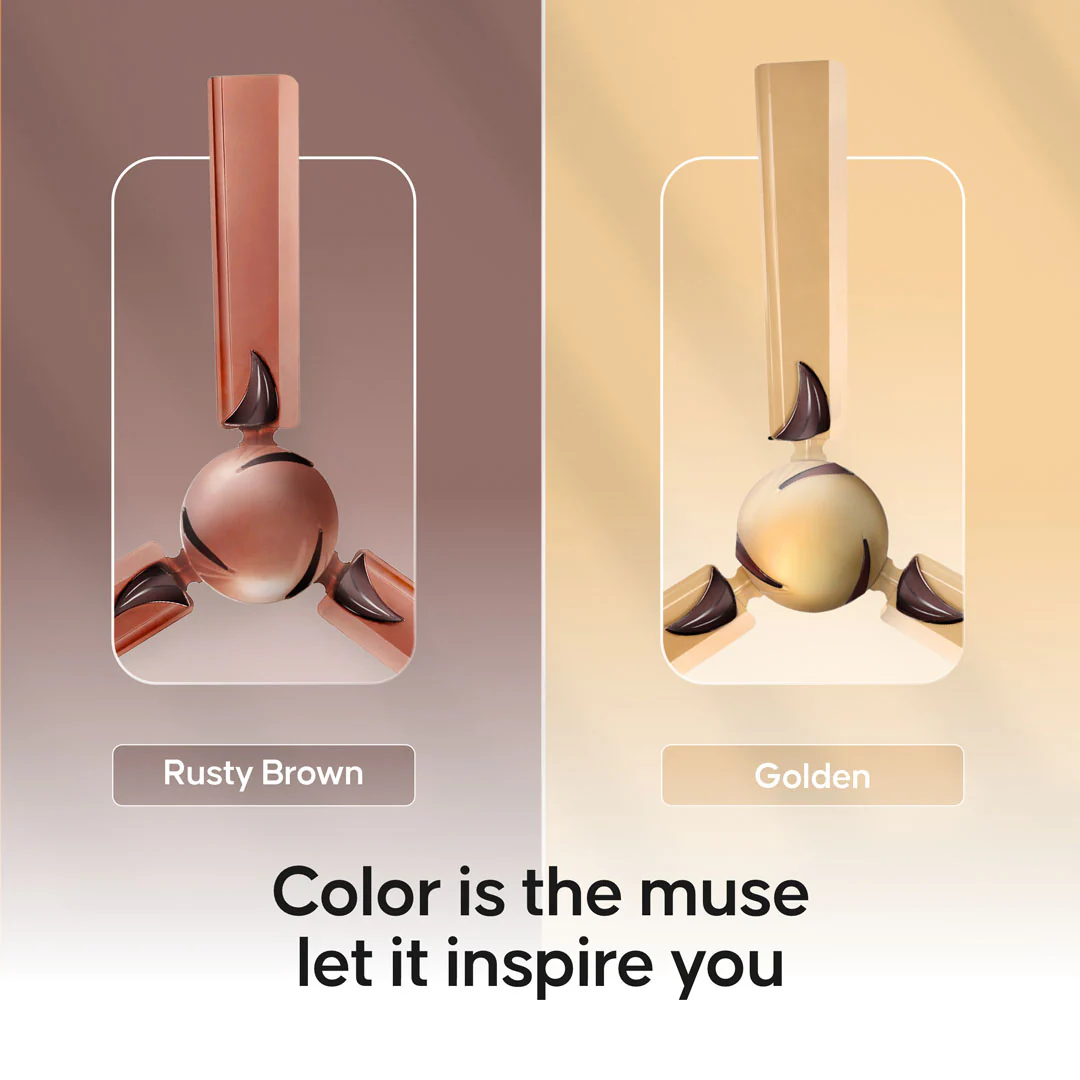 Longway Creta P1 1200 mm/48 inch Remote Controlled 3 Blade Anti-Dust Decorative Star Rated Ceiling Fan (Golden, Pack of 1) - Image 8