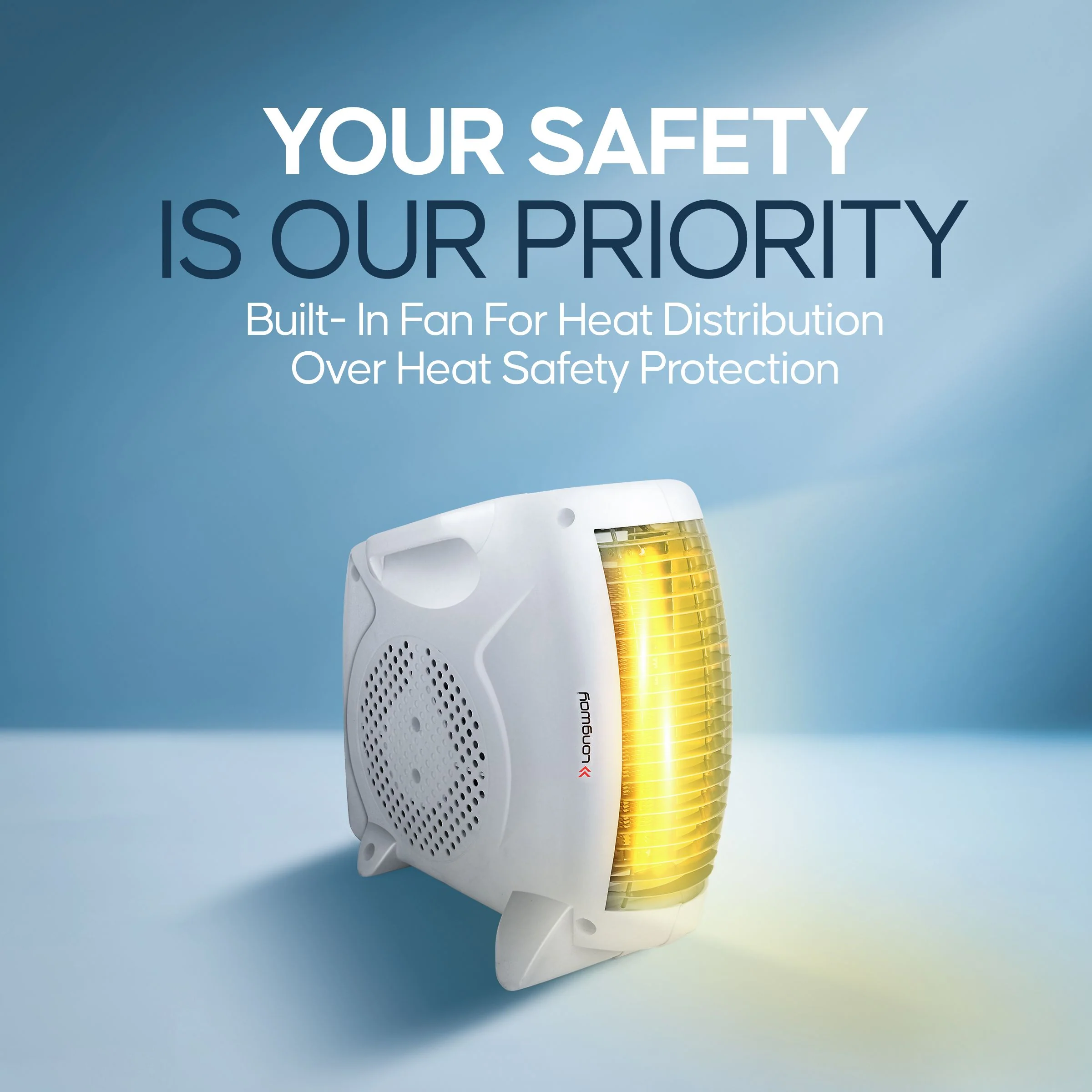 Longway Hot Max 2000/1000 W Fan Room Heater With ISI Approved ( White) - Image 4