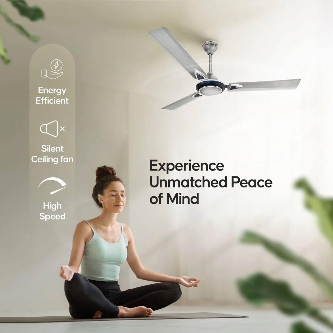 Longway Starlite-1 P1 1200 mm/48 inch Ultra High Speed 3 Blade Anti-Dust Decorative Star Rated Ceiling Fan (Pack of 1) - Image 5