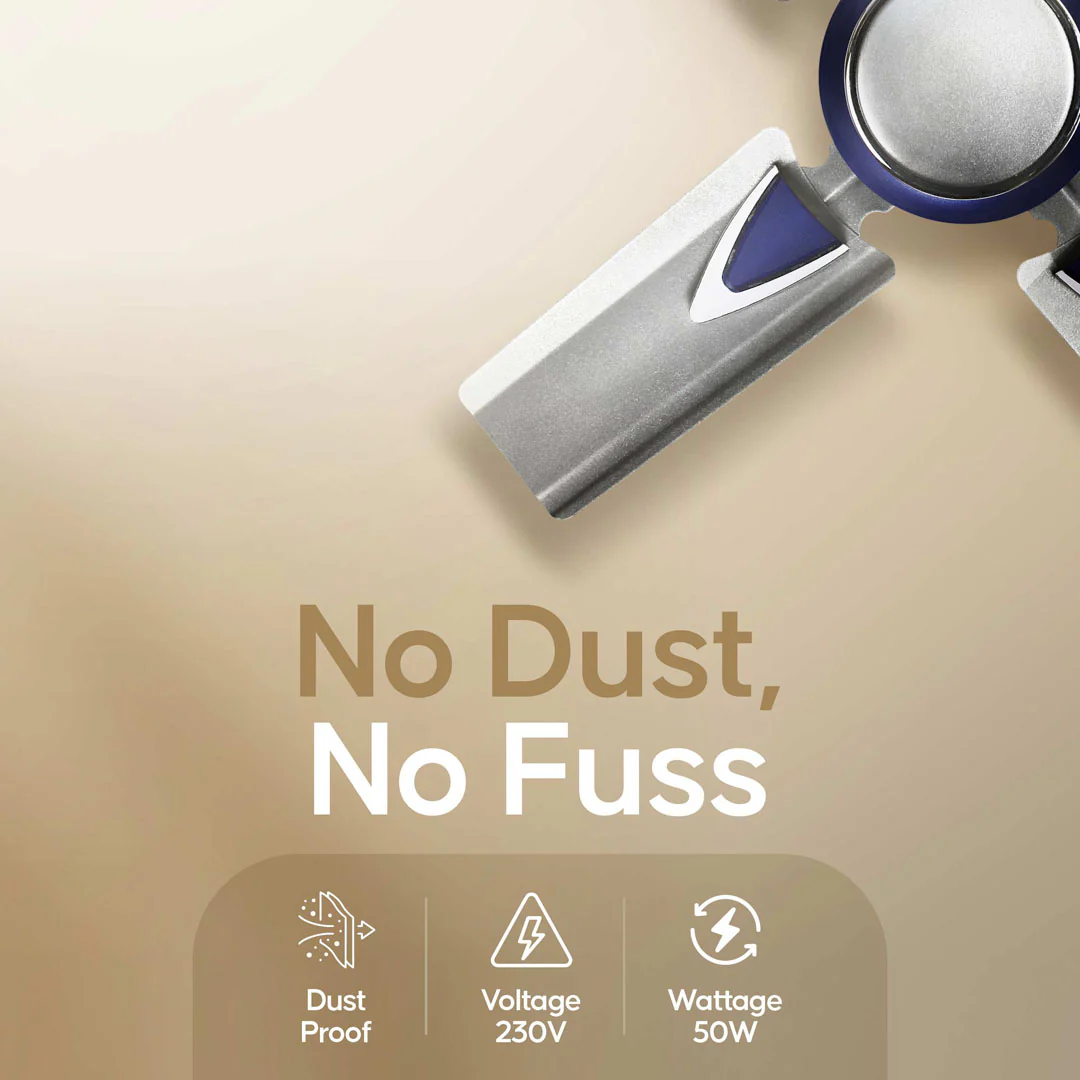 Longway Starlite-1 P1 600 mm/24 inch Ultra High Speed 4 Blade Anti-Dust Decorative Star Rated Ceiling Fan (Pack of 1) - Image 12