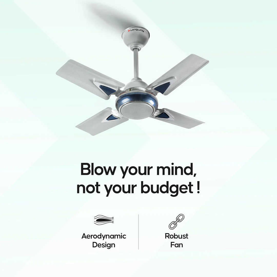 Longway Starlite-1 P1 600 mm/24 inch Ultra High Speed 4 Blade Anti-Dust Decorative Star Rated Ceiling Fan (Pack of 1) - Image 15