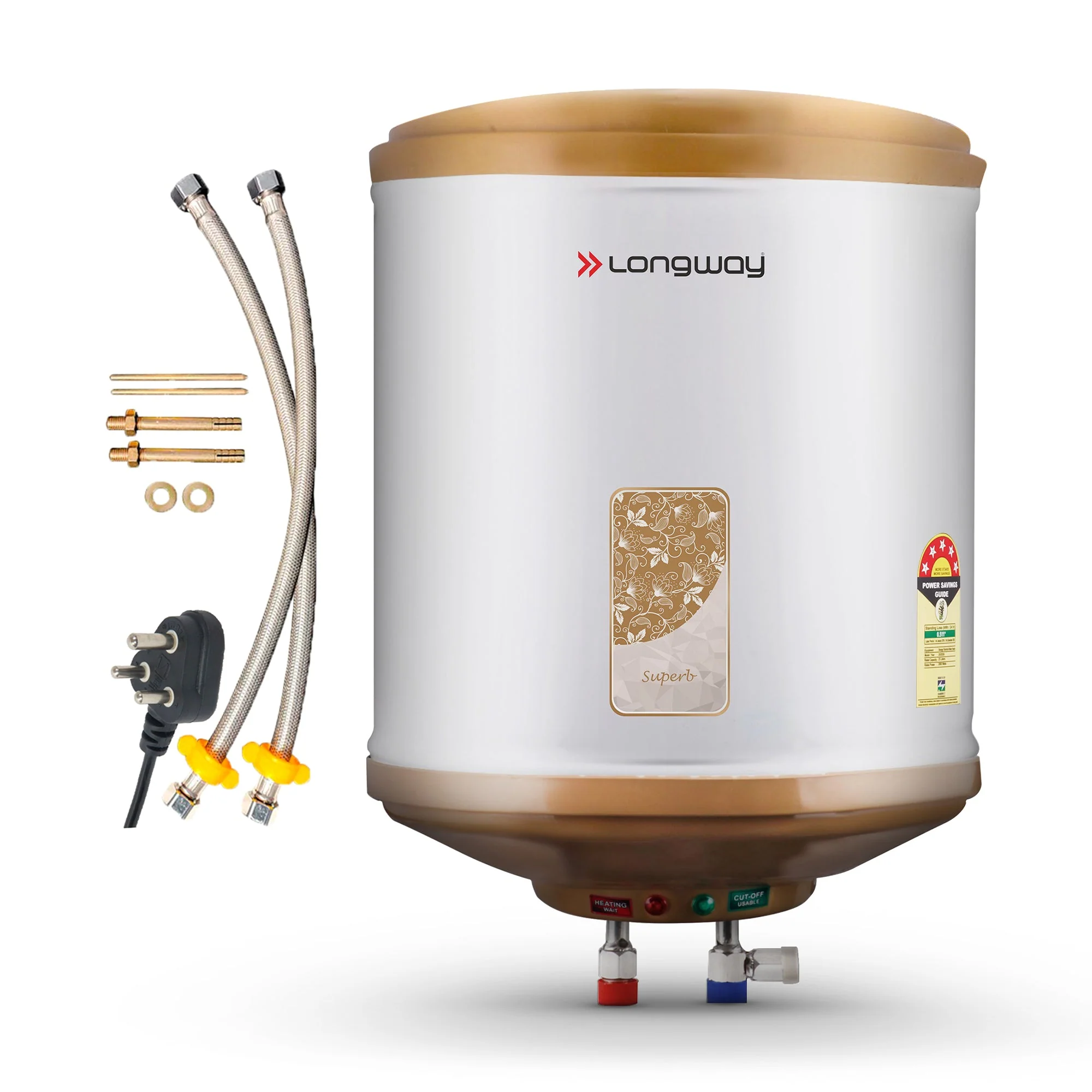 Longway Superb 15 Ltr 5 Star Rated Automatic Storage Water for Home, Water Geyser, Water Heater, Electric Geyser with Multiple Safety System & Anti-Rust Coating | 5-Years Warranty on Tank | (Ivory, 15 Ltr) - Image 9