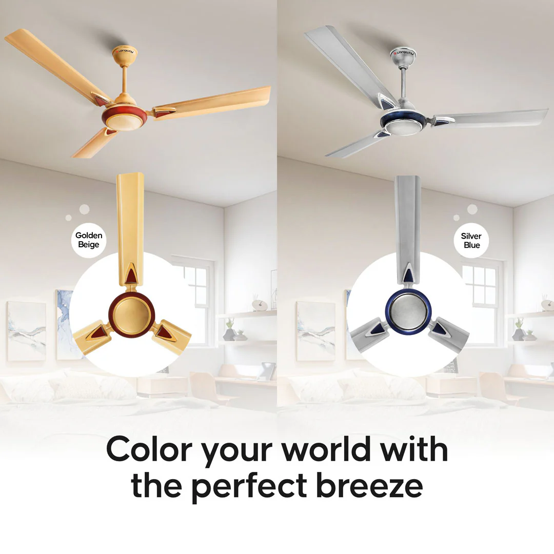 Longway Starlite-1 P2 1200 mm/48 inch Ultra High Speed 3 Blade Anti-Dust Decorative Star Rated Ceiling Fan (Pack of 2) - Image 16