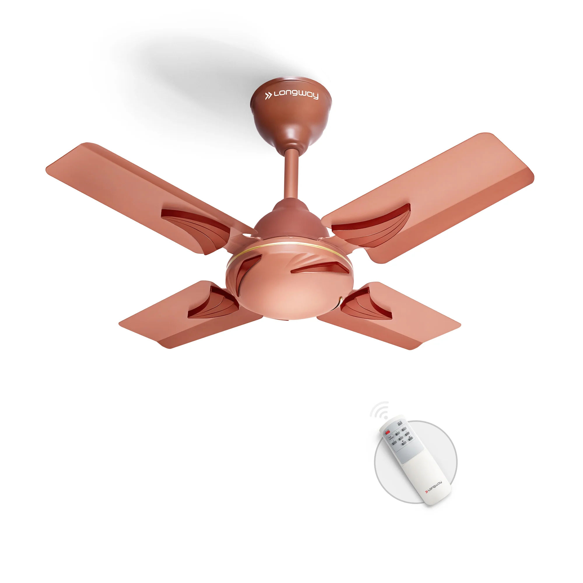 Longway Creta P1 600 mm/24 inch Ultra High Speed 4 Blade Anti-Dust Decorative Star Rated Remote Controlled Ceiling Fan (Pack of 1) - Image 10