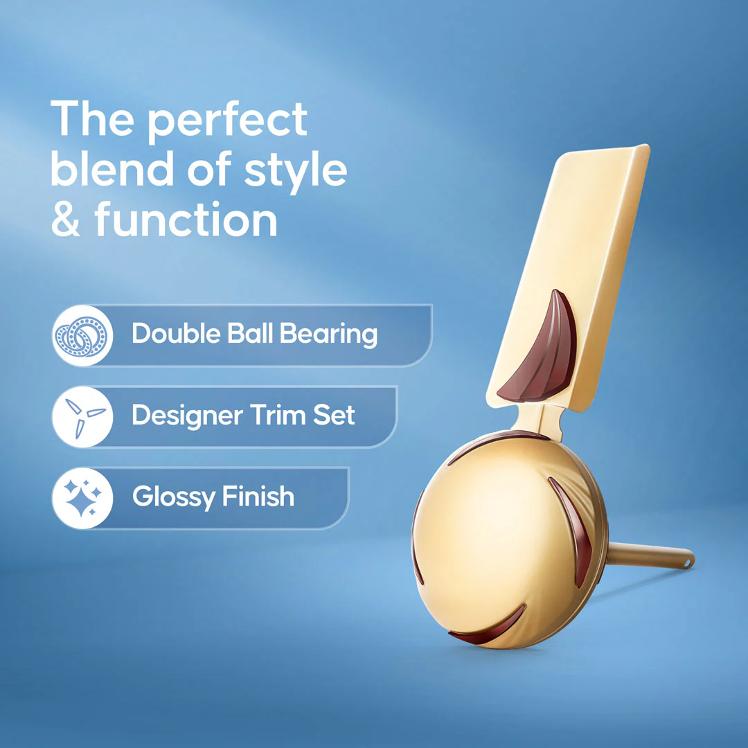 Longway Creta P1 600 mm/24 inch Ultra High Speed 4 Blade Anti-Dust Decorative Star Rated Remote Controlled Ceiling Fan (Pack of 1) - Image 3